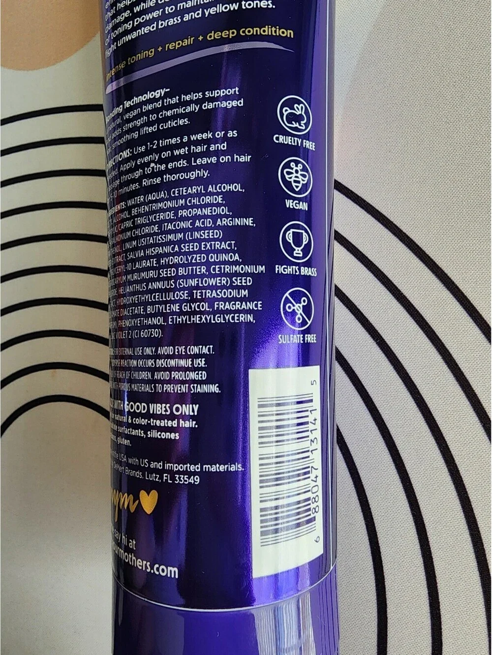 Not Your Mother's Blonde Moment Tone & Repair Purple Hair Mask 8 fl oz